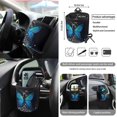 thumbnail image 5 of Uorisanigo Butterfly Print Car Seat Covers Full Set Car Seat Cover Washable Car Accessories with Car Steering Wheel Cover, Car Trash Can,Car Seat Belt Cover Soft Car Decoration Gift for Her, 5 of 7