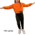 thumbnail image 3 of Minnieouse Viajar Senderismo Camping Niñas Algodón Camisa deportiva Pantalones Conjunto Primavera Otoño Jogging Niños Tops Pantalones Ropa conjuntos de ropa Naranja 140cm, 3 of 6