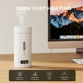 thumbnail image 2 of Travel Kettle Heated Water Bottle Portable Kettle with 4 Variable Presets 500ml Small Electric Kettle 100% Stainless Steel Portable Tea Kettle Coffee Kettle, 2 of 8