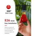 thumbnail image 4 of DORESshop Bombillas rojas, bombilla roja A15, bombillas rojas para dormir, luz de porche E26, luz de fiesta, luz navideña para decoración navideña de Halloween, paquete de 3, 4 of 4
