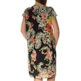 thumbnail image 2 of RALPH LAUREN $155 Womens New 1426 Black Printed Short Sleeve Shift Dress 10 B+B, 2 of 2