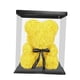 thumbnail image 1 of Oso de rosas con caja, adorable oso de flores preservadas, regalo artificial para bodas y fiestas. Amarillo, 1 of 9