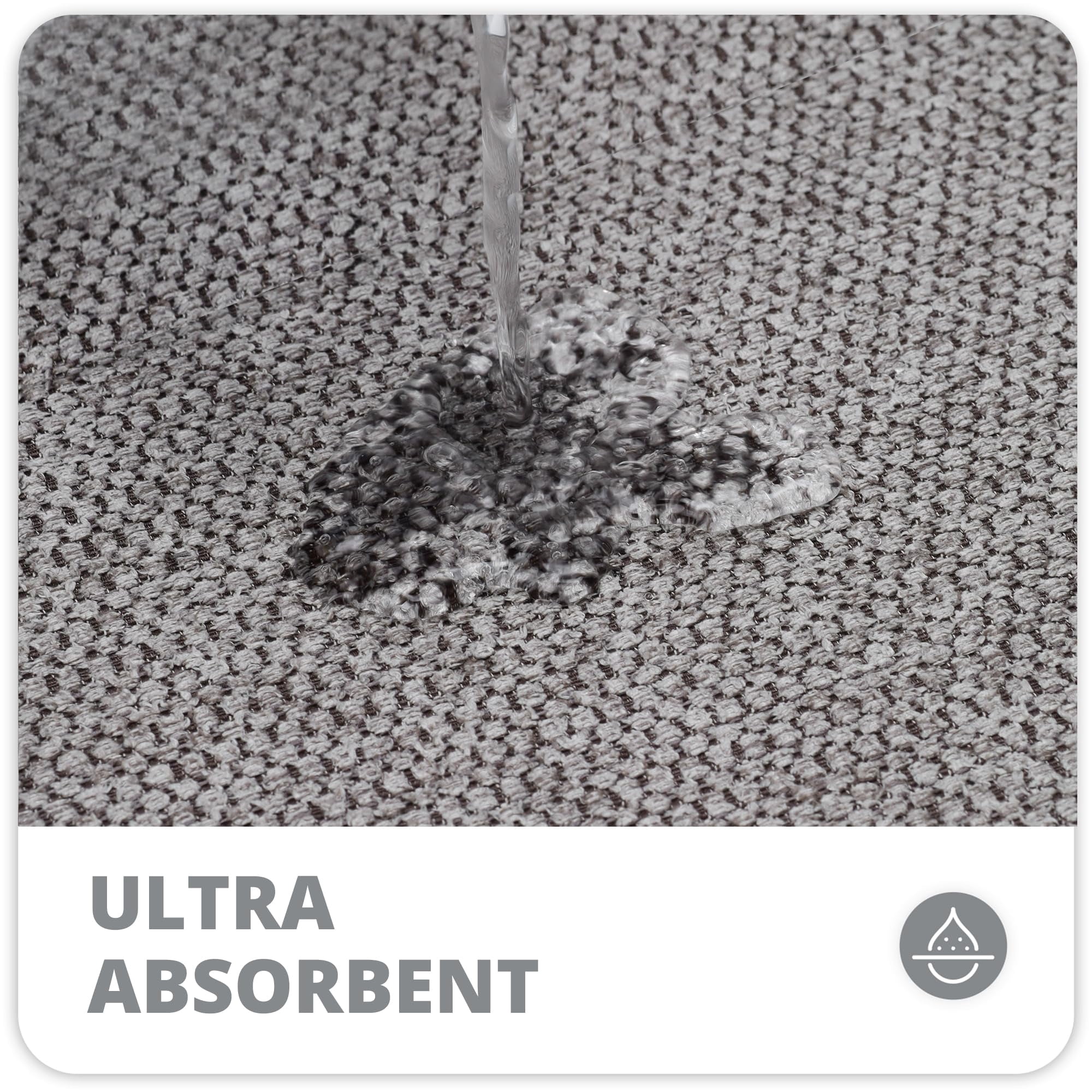 ,Bath Mat,Ultra Thin Bathroom Rugs,Rubber Bath Mats for Bathroom Non Slip Quick Dry Washable Fit Under Door,Absorbent,Bath Rugs Outside Shower,Sink(White,17''x27'')