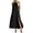 Black, variant on Women's Round Neck Button Placket Side Slit Pocket Sleeveless Flowy Maxi Casual Dresses for Women Daily Vacation Polished All-Day Relaxed Comfort Wear
