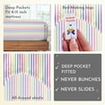 thumbnail image 5 of California Design Den 400 Thread Count 100% Cotton Twin Sheets Set - Sateen Twin Bedsheets, Breathable 3 Piece Adult/Teen Bed Sheet Set - Rainbow Stripe Print, 5 of 9
