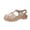 Gold, variant on breaise Girl Jelly Sandals, Closed Toe Princess Summer Dress Shoes, Beach Flat Sandals, Birthday Party Dance Casual Flat Shoes