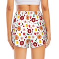 thumbnail image 4 of Xecao's Oriental Cuisine for a double-layer running short for women, perfect for gym, tennis, and more, featuring a convenient pocket., 4 of 9