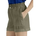 thumbnail image 2 of INC International Concepts Women's High Rise Pockets Twill Shorts Burnt Olive (Burnt Olive, 0), 2 of 3