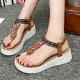 thumbnail image 5 of Hoshose Summer Platform Sandals for Women Boho Style Open Toe Comfort Beach Sandals, 5 of 8