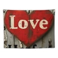 thumbnail image 5 of Orinice Love Heart Wooden Sign Tapestry Wall Hanging Unique Style Graphic Tapestries Home Wall Decor Art for Living Room Bedroom Apartment Farmhouse Dorm 40x30inch, 5 of 6