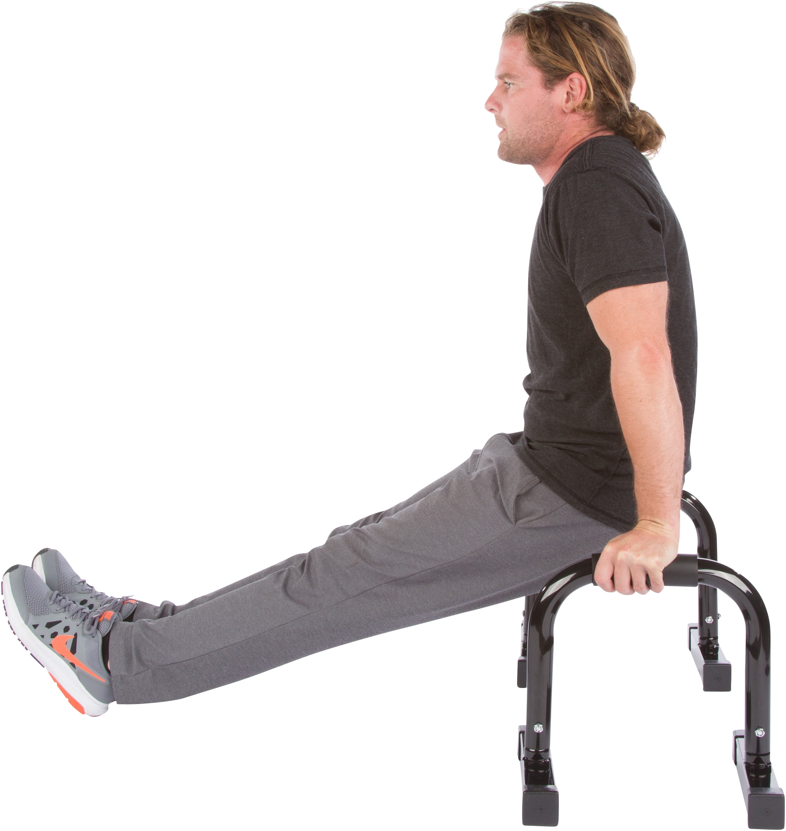 12" Body Press, Dip, Push Up Bar Paralettes - Set of 2 by Trademark Innovations
