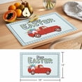 thumbnail image 6 of Happy Easter Placemats Set of 8 Spring Watercolor Truck Bunny Eggs Blue Plaid Place Mats Indoor Wipeable Table Mats Washable Dining Table Placemats for Kitchen Holiday Party Home Decor 13x19 Inch, 6 of 9