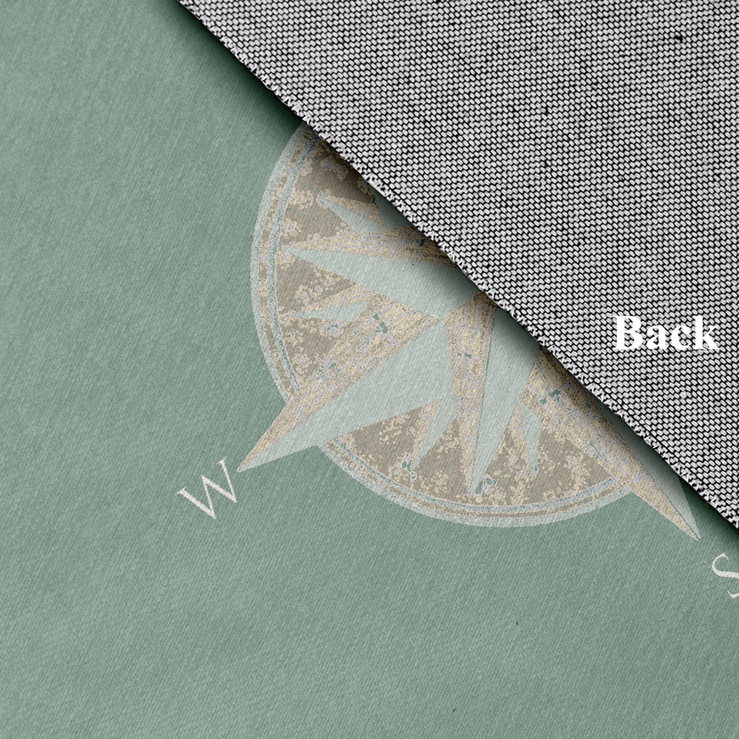Simply Daisy 3' x 5' Compass Nautical Chenille Rug, Sage