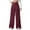Wine Pants fot Women, variant on AINIYS Women's Wide Leg Pants Half Elastic High Waisted Knit Casual Pants Trousers with Pockets Modified Leg Shape Beige L