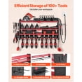 thumbnail image 4 of VEVOR Power Tool Organizer with Charging Station, 4-Layer Drill Storage Rack with 8 Drill Holders & Side Pegboard, Garage Tool Organizer Built in 8 Outlet Power Strips for Garage, Workbench, Workshop, 4 of 9