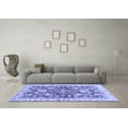 thumbnail image 3 of Ahgly Company Machine Washable Indoor Square Oriental Blue Traditional Area Rugs, 6' Square, 3 of 4