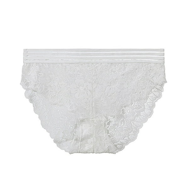 PUMISAS Low Waist Underpants For Women Oversized Panty Stretch Panties Comfortable Lace Briefs Solid Color Breathable Underpants