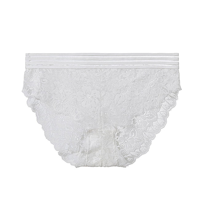 Panties for Women Thong Large Size Low-Rise Solid Lace Breathable