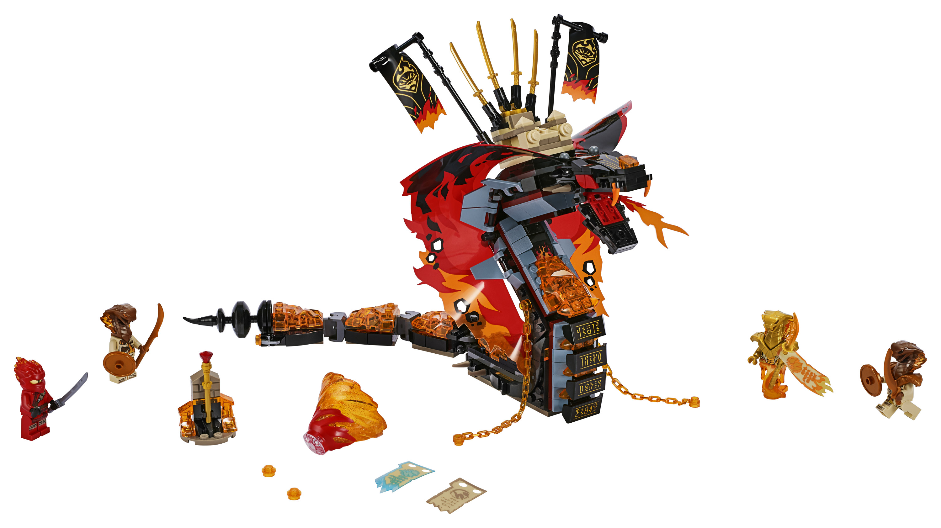 LEGO NINJAGO Fire Fang 70674 Snake Action Building Toy for Kids with Ninja Minifigures (463 pieces) - image 3 of 6
