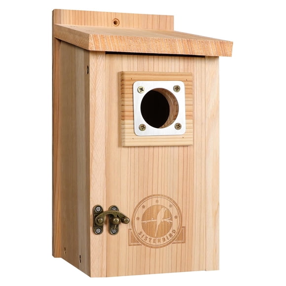 Pajarera de cedro Bird House Sisterbird con orificio de entrada de 3,8 cm