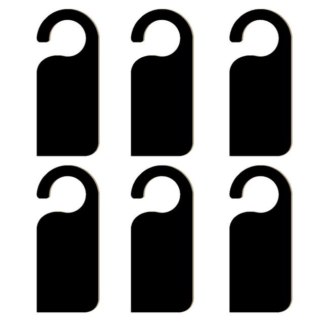 6Pcs Creativo Mini pizarra de dos lados Perilla de la puerta Percha Etiquetas Pizarra Tablero de mensajes Hotel Signo Decoración Colgante