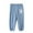 L Blue, variant on NAISIBABY Girls Jeans, Prints Comfy Elastic Waist Kids Casual Pants Dark Blue 3T