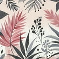 thumbnail image 6 of PIKWEEK Jungle Pattern Exotic Tropical Summer Graphic Pink Blue Palm Hawaiian Leaf Fan Fern Travel Foliage with Elastic Edge Round Tablecloth White, 6 of 8