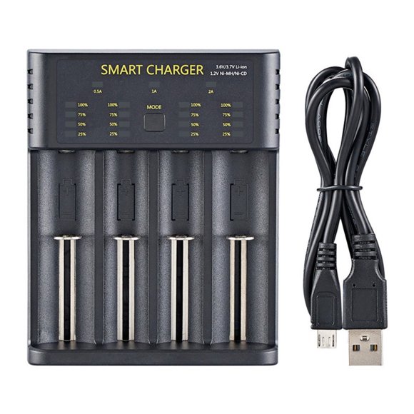 Battery Charger Smart 4 Slots Cell Charging Adapter 18650 Lithium Rechargeable Battery Charger