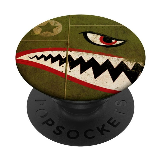 Grip PopGrip para teléfono celular, boca de tiburón, Warbird Nose Art, de la Segunda Guerra Mundial