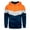 Orange, variant on XIAONU Mens Hoodies Kangaroo Pocket Color Blocking Drawsting Hooded Sweatshirts Long-Sleeved Coat Casual Sporty Loose Sweatshirt