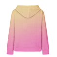 thumbnail image 4 of JTSRKL Kids Girls Tie Dye Print Waffle Knit Hoodie Tops Lightweight Casual Drawstring Long Sleeve Hooded Pullover Sweatshirts Trendy Comfy Athletic T-Shirts with Pockets Pink 10-11 Years, 4 of 5