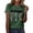 Z33-Green, variant on FUZHIQ Women's Halloween Graphic Short Sleeve T Shirt Casual Comfortable Tee For Fall Party Daily Wear Printed Top