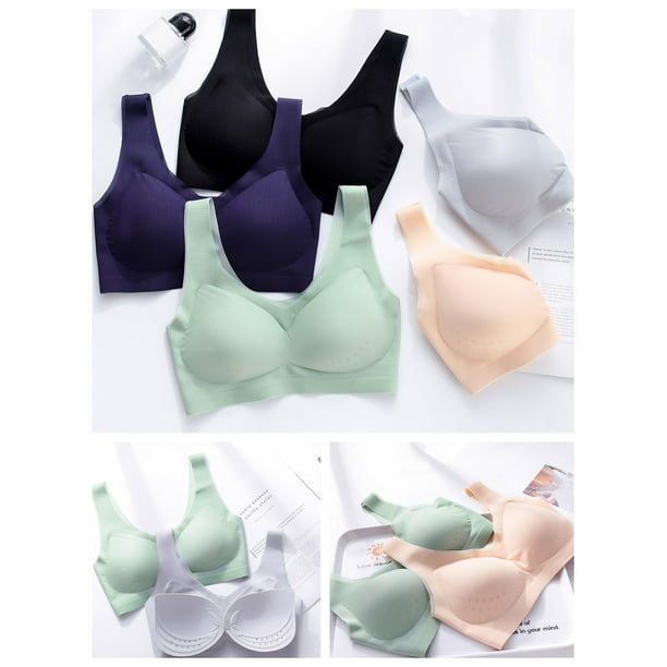 Women Soft Bra Thin Padded No Underwire Plus Size Bras for Lounging  Sleeping Yoga
