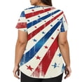 thumbnail image 7 of KDDYLITQ Womens U.s. 250th Anniversary Shirts 4th Of July 250th Birthday V Neck Tops Liberty 250 Years Birthday Independence Blouses American Flag 2026 Short Sleeve Tees Navy 4XL, 7 of 7