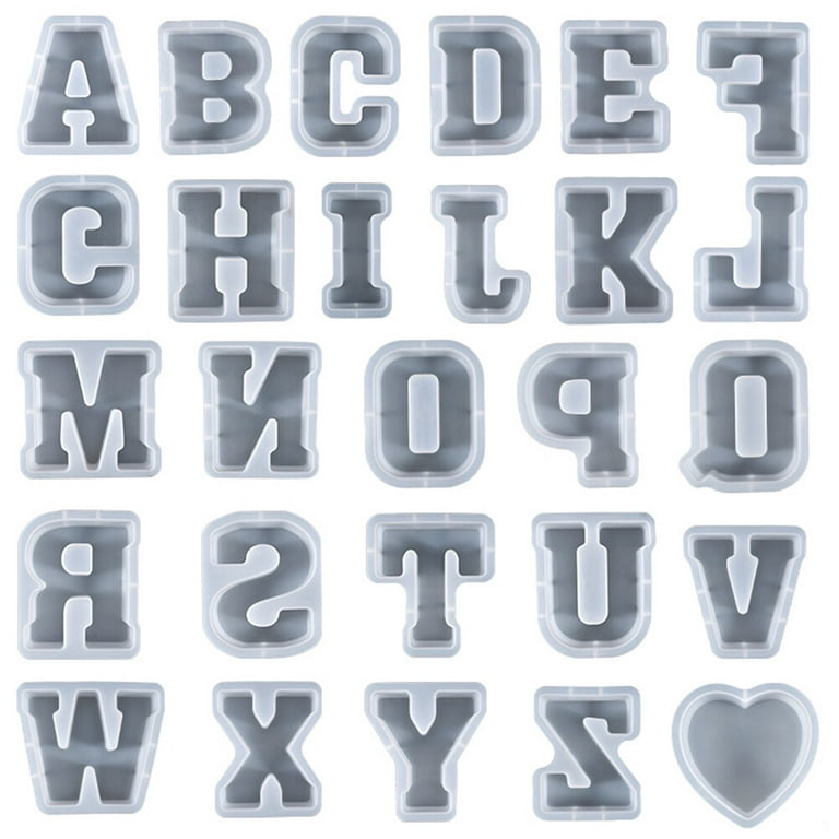 Surakey 7.1Letter Resin Mold 26 English Letter Mold Alphabet
