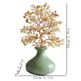 thumbnail image 2 of Árbol del Dinero con Piedras Preciosas y Jarrón Pequeño de Cerámica, Adorno for Atraer la Riqueza en el Hogar, Árbol de la Fortuna de Cristal for la Oficina, 2 of 3