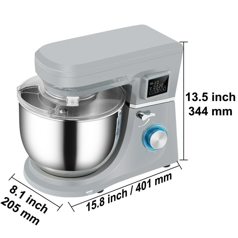 BENTISM 450W Stand Mixer 6-Speed Tilt-Head Dough Mixer 7.4 Qt Bowl 3  Attachments