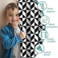 thumbnail image 3 of Blackout Kids Curtains,Black White Geometric Checkered Pattern Childrens Insulated Curtains Set Of 2,Bedroom Essentials,Toddler Room Decor 42"x54", 3 of 5