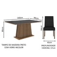 thumbnail image 3 of Juego de Comedor Mesa de Vidrio 4 Sillas Madesa Oxford 10 MN, 3 of 5
