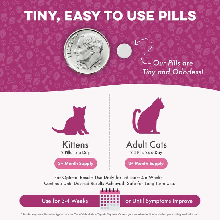 l carnitine for cats hyperthyroid ONLY NATURAL PET Thyroid Support Supplement for Cats - Multivitamin with L- Carnitine & Lemon Balm