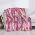 thumbnail image 6 of YFYANG Lightweight Warm Flannel Blanket, Pink and Purple Abstract Texture Throw Blanket for Bed, Sofa, Travel, Camping, 60"x50", 6 of 7