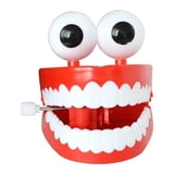 ZMKIAG Clockwork Chewing Teeth Toys with Funny Eyes - Plastic Red ...
