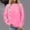 Pink, variant on Womens Pullover Womens Sweatshirts Solid Color Crewneck Long Sleeve Workout Top Loose Fit Casual Fall Winter Outdoor Fitness Athletic Blouse Comfy