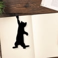 thumbnail image 1 of Fiudx Marcapáginas de Gato, Elegante Silueta de Hierro Negro, Exhibición de Arte Minimalista, Pieza Decorativa Duradera, para Uso En La Oficina, Regalo Ideal para Amantes de Los Gatos, Escaparate de, 1 of 5