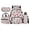 Red Cherry Fruit, variant on Purple Daisy Floral Big Face Axolotl Backpack Set, 17 Inch Spring Flower Elementary Daypack with Insulated Lunch Pack, Pen Pouch and Accessory Water Bottle Sleeve