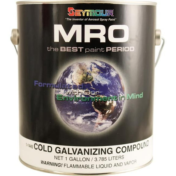 Seymour of Sycamore  1 gal Mro Industrial Coatings Enamel Paint, Cold Galvanize