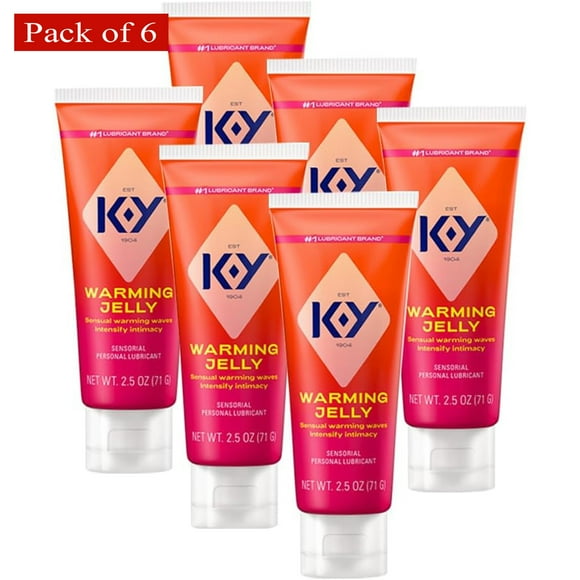 KY Gel Chauffant, Lubrifiant Personnel, 2.5oz (71 g) (Lot de 6 Offres)