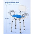 thumbnail image 2 of Silla de ducha giratoria KingPavonini MYY-XZ-US01 con brazos y respaldo, 2 of 8