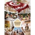 thumbnail image 5 of Red Ombre Table Cloth, Farmhouse Chic Tie Dye Abstract Retro Art Waterproof Tablecloth for Rectangle Tables, Reusable Washable Fabric Table Cover for Restaurant Kitchen Dining Tables 60"x84", 5 of 6