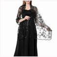 thumbnail image 2 of KIHOUT Cardigans For Women Plus Sizes Women's Sequin Shawl Wedding Dress Evening Gown Cheongsam Shawl Bride Bridesmaid Shawl Scarf, 2 of 5